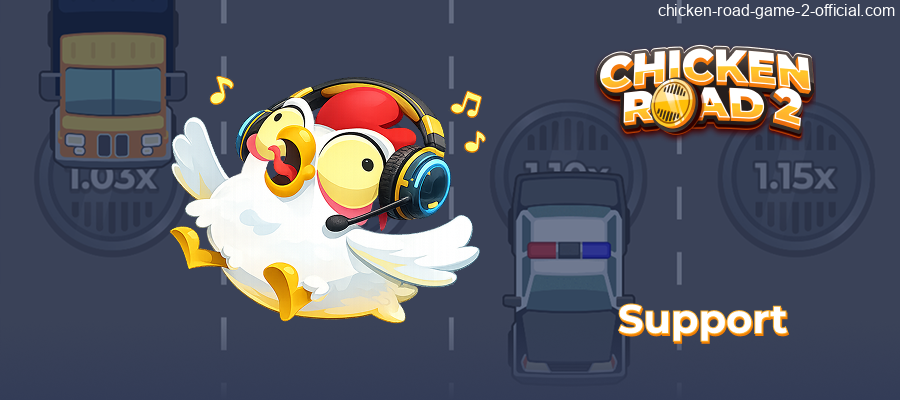 Contact team and email support for Chicken Road 2